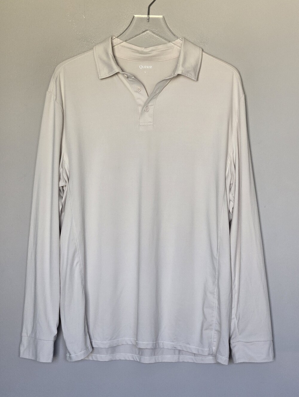 Quince Men's Long Sleeve Flowknit Breeze Sustainable Performance Polo L Golf